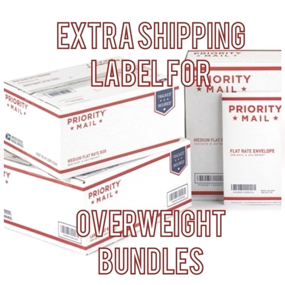 EXTRA SHIPPING LABEL 4 PACKAGES π¦ OVER 5LBSπ§πΌββοΈπ΄ - Picture 2 of 3